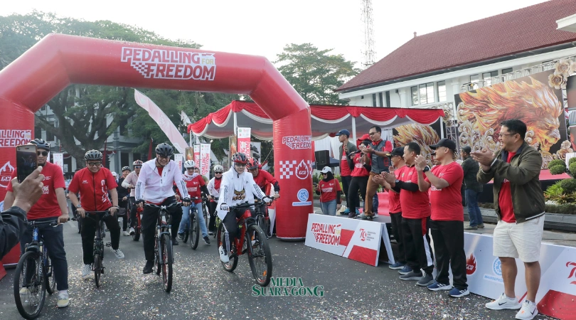 Gowes Bareng, Pj. Walikota Iwan Soroti Potensi Sport Tourism Malang (Prokompim/Media Suaragong)