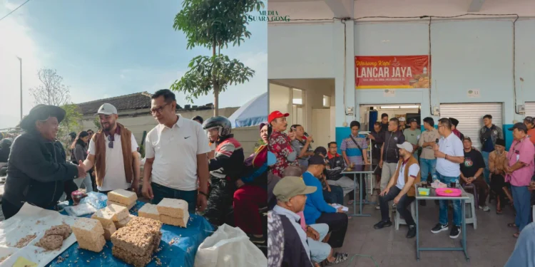 Paslon Nurochman dan Heli Suyanto (NH) menegaskan komitmen mereka optimalkan Pengelolaan bagi Pedagang Pasar Pagi dan Sopir Angkot